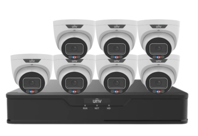Uniview x8 6MP Triguard CCTV Kit with 8-Channel NVR and HDD IPC3636SS-ADF28KMC-I1