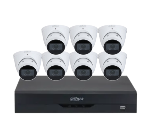 Dahua x8 4MP AI CCTV Kit with 8-Channel WizSense NVR, Vari-Focal Eyeball Cameras & HDD – IPC-HDW3441T-ZAS + DHI-NVR4108HS-8P-AI/ANZ