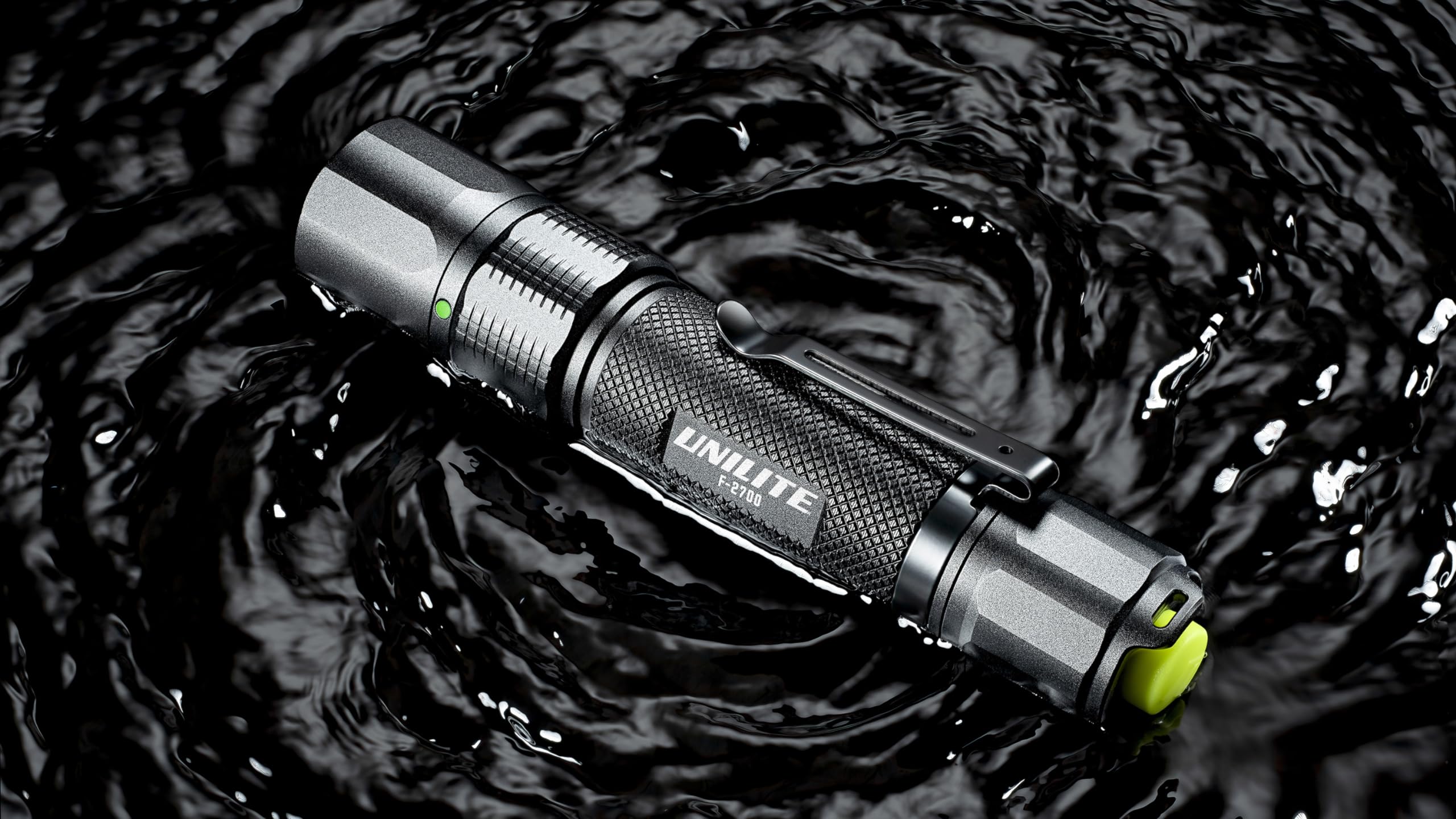 UNILITE FR-1200 Dual Power Right Angle Flashlight – 1200 Lumens, Rotating Head, Magnetic Base, Pocket Clip, IP65, USB-C Rechargeable, Black Aluminium