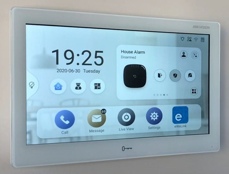 Hikvision DS-KH9510-WTE1 Video Intercom Indoor Station – 10.1” Touch Screen, Wi-Fi, PoE, SIP, Alarm Integration, Remote Unlock