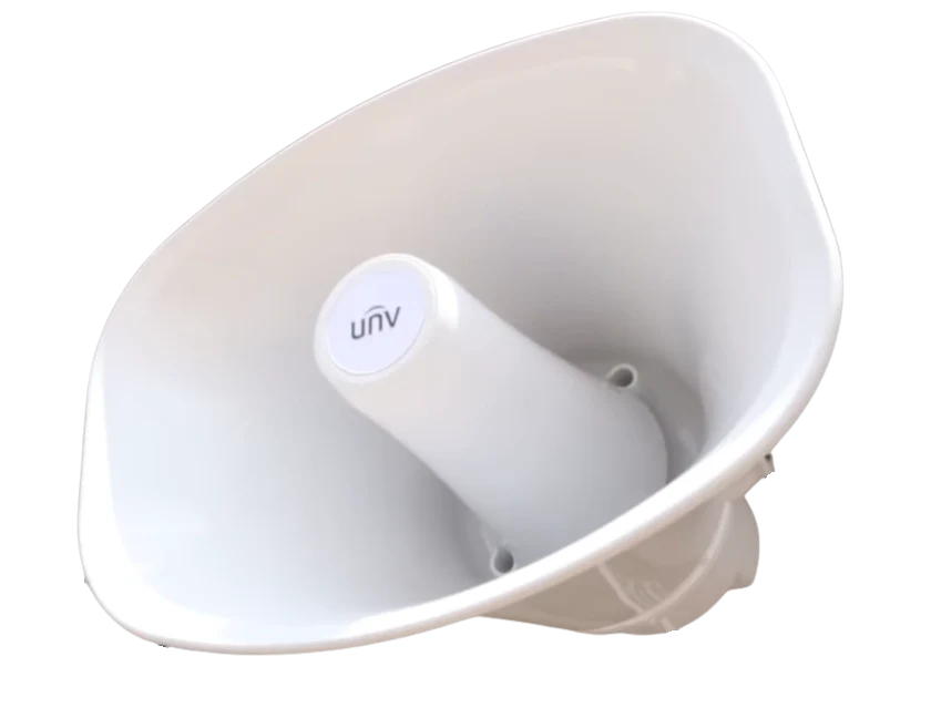 Uniview IPS302030-S 30W Outdoor Horn IP Speaker with PoE, Two-Way Audio & IP66 Weatherproof Design