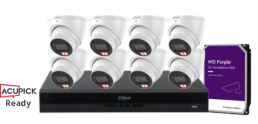 Dahua IPC-HDW3667EM-S-IL-ANZ 6MP AcuPick WizSense CCTV Kit – Up to 16 Cameras with 16CH Recorder, 8MP NVR & HDD | Smart Dual-Light Surveillance System