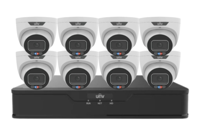 Uniview x8 6MP Triguard CCTV Kit with 8-Channel NVR and HDD IPC3636SS-ADF28KMC-I1