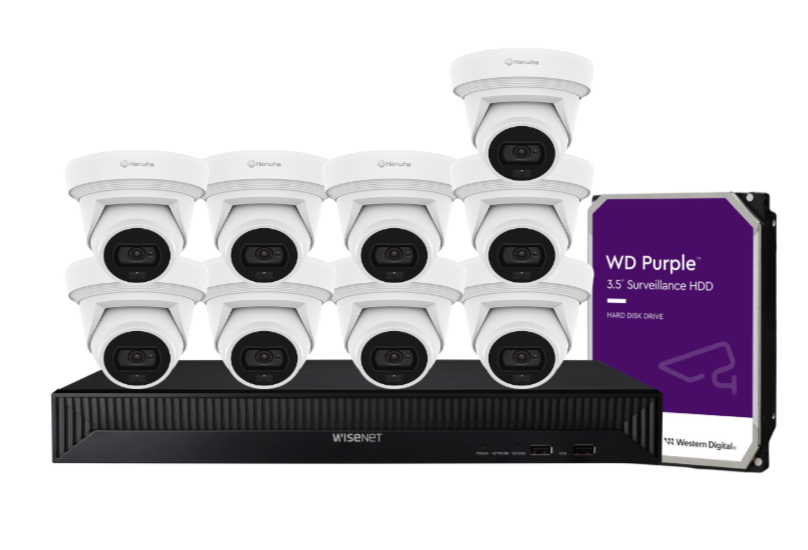 Hanwha Vision x16 8MP AI Dual Light CCTV Kit – 16 Cameras with 16CH NVR & HDD HV-QNE-C9013RL