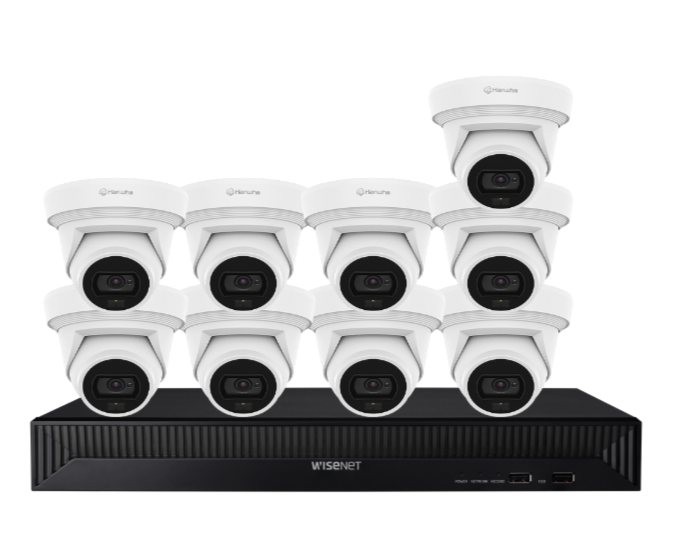 Hanwha Vision x16 8MP AI Dual Light CCTV Kit – 16 Cameras with 16CH NVR & HDD HV-QNE-C9013RL