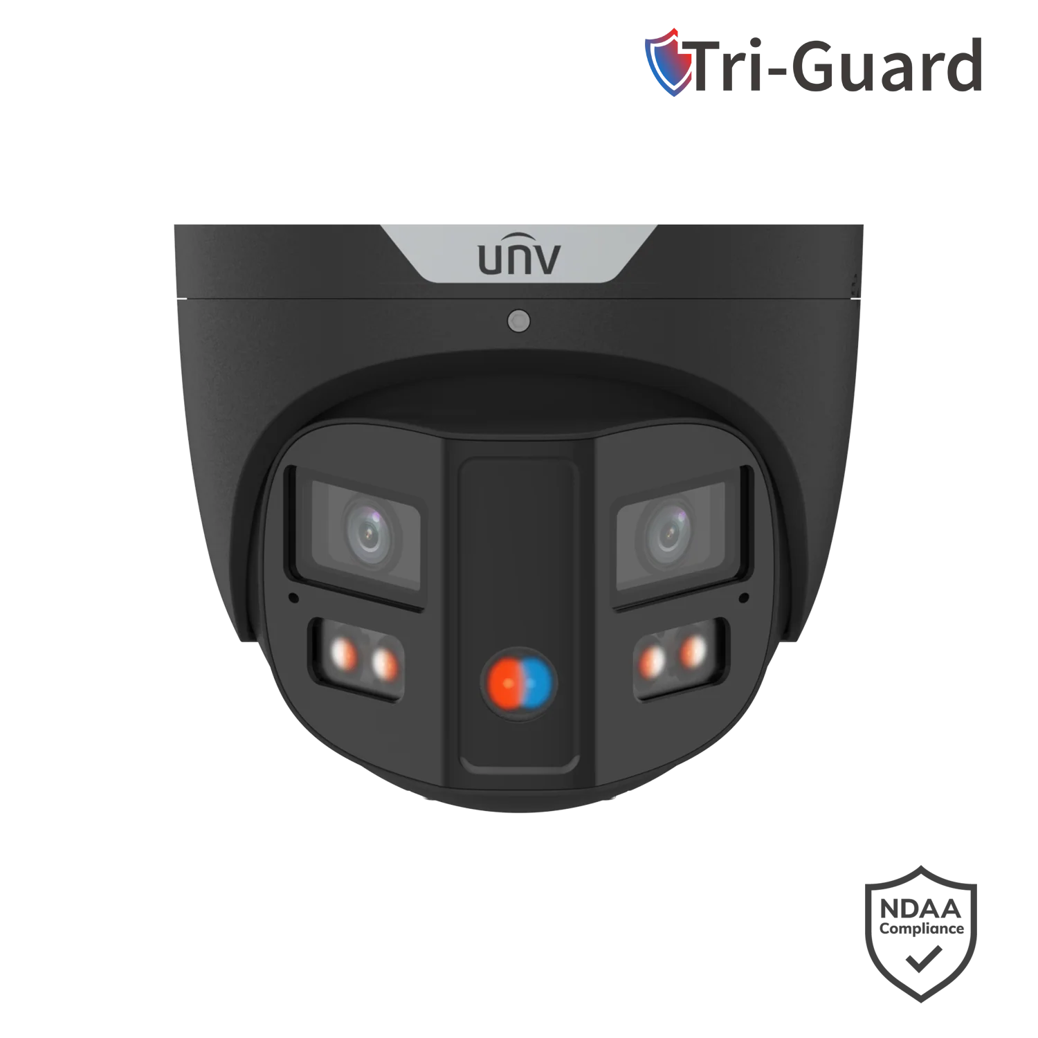 Uniview IPC3K28SE-ADF28KMC-DL-I0 4K 8MP ColorHunter Omniview Turret Network Camera with Warning Light & Speaker, Triguard, Prime-3