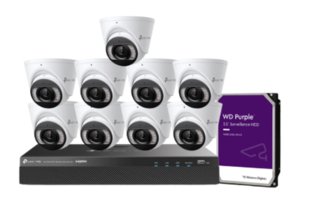 TP-Link VIGI C445 4MP Professional-UP TO-16-Camera 4MP Full-Colour Surveillance Kit with 16-Channel PoE+ NVR & HDD – AI Smart Detection, IP67 Outdoor Ready