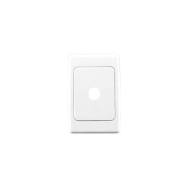 Clipsal 2000 Series 1 Gang Wall Switch Plate – White Electric (2031VH-WE) | Flush Surround and Grid Plate for Horizontal & Vertical Mounting