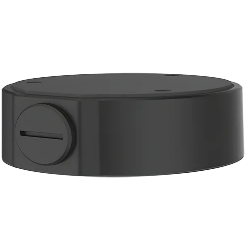 UNIVIEW UNVTR-JB03-H-IN-SE-BK Junction Box with Lid – Black Aluminium Alloy Mount for Dome, PTZ, Fisheye, and Turret Cameras | 126mm Diameter