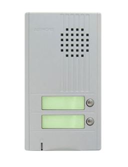 Aiphone DA-2DS – 2-Button 2-Wire Audio Door Station | Silver Metal | Surface Mount | Dry Contact Lock Output | 15VAC | DA/DB Series - CCTV Importers