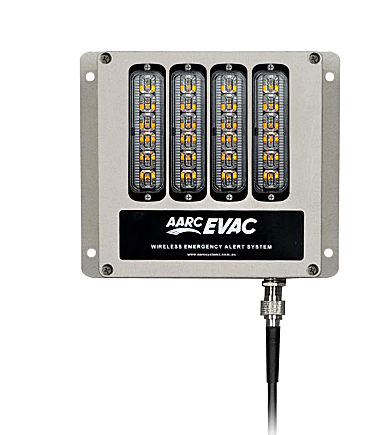 AARC-EVAC™ ATC43-FB Wireless Emergency Visual Alert Flashing Beacon Unit with UPS & 4 LED Beacons | AR-ATC43-FB