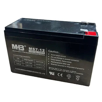 AUSCELL CJ12-7 12V 7Ah sealed lead acid battery with large spade terminals, ideal for UPS systems, long-lasting design.