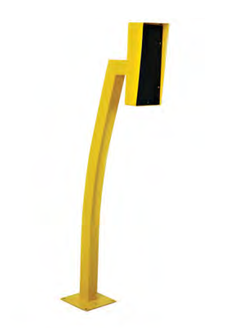 बोलार्ड04/वाई 1.34एम रेनहुड पीले रंग के साथ बोलार्ड घुमावदार गर्दन