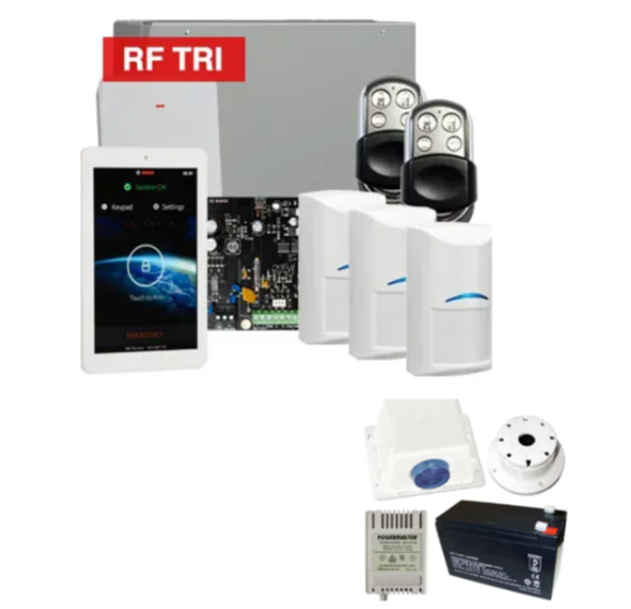 Bosch Solution 4000 Wireless Alarm Kit with 7" Touchscreen and Tri-Tech Detectors – K4000-3WTRI-TS7-PREM