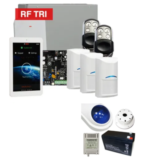 Bosch Solution 4000 Wireless Alarm Kit with 7" Touchscreen and Tri-Tech Detectors – K4000-3WTRI-TS7-PREM