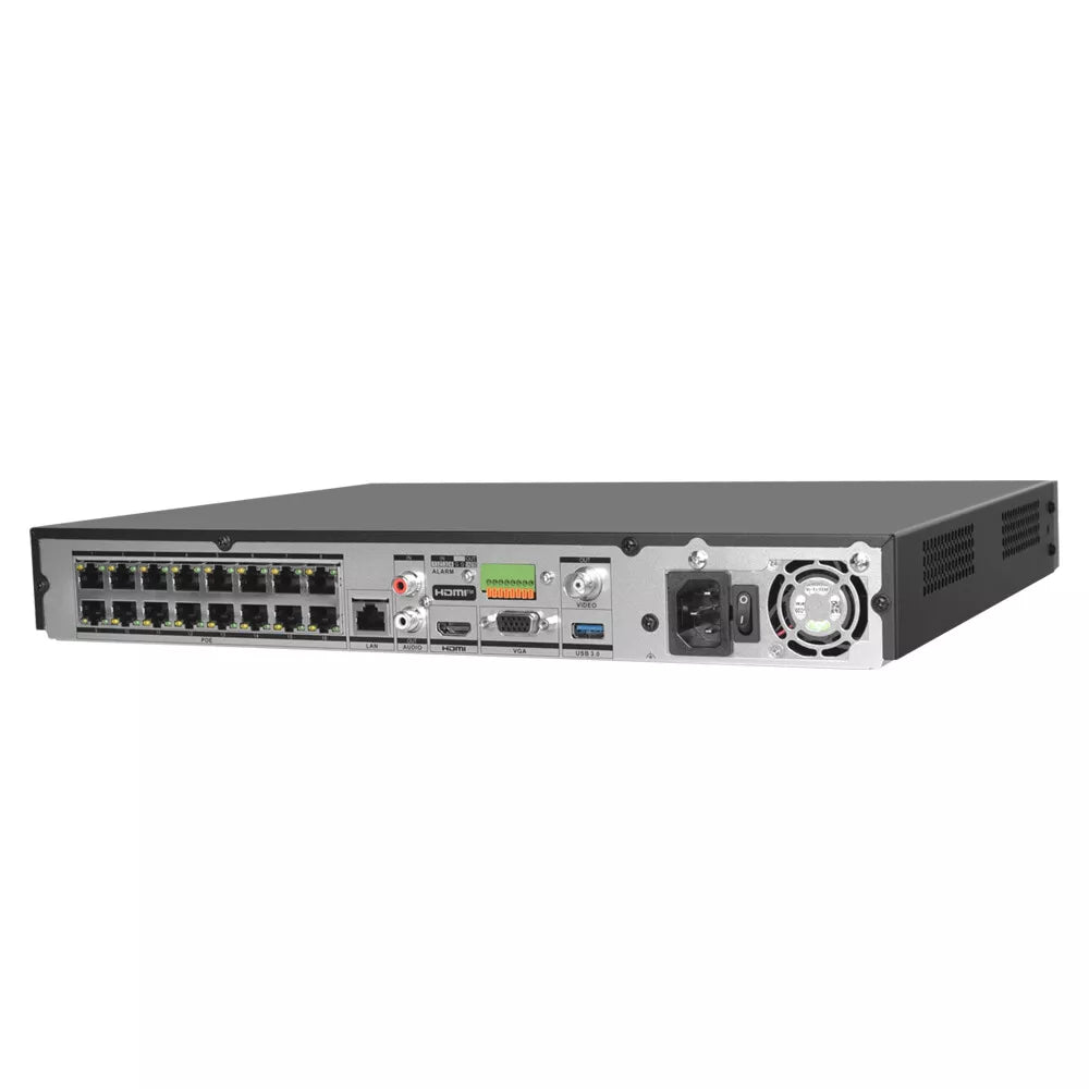 Hikvision 7616NI-M2/16P 16 channel M-Series PoE NVR, 256Mbps, 8K, 2 Bay, 1RU with HDD