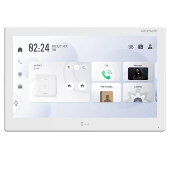 Hikvision DS-KH9510-WTE1(B) IP Video Intercom Indoor Station – 10.1” Touchscreen with Android System for Integrated Security Control room station