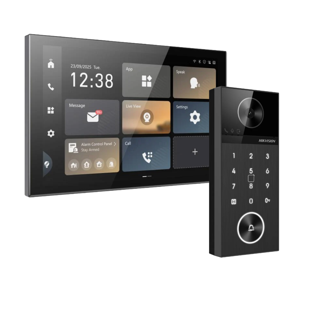 NEW* Hikvision 10.1" Android Video Intercom Kit – DS-KH9570-WTE1/S Indoor Station with DS-KV6114-WBE1 or DS-KV6124-WBE1 4MP Villa Door Station | Wi-Fi 6, PoE, Smart Access - CCTV Importers