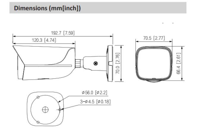 Dahua 4MP Bullet WizSense Fixed Starlight Camera - Model DH-IPC-HFW3466EP-AS-AUS