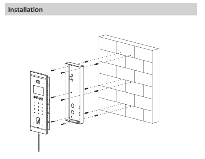 Dahua VTM130 Surface Mounting Plate for VTO65/75 Series Door Station – Aluminum Alloy, Silver - CCTV Importers