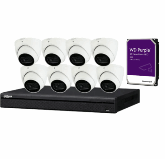 Dahua DH-IPC-HDW3666EMP-S-AUS 8 Cameras with 8CH AI NVR System NVR4108HS-8P-AI/ANZ (6MP Camera) CCTV Kit