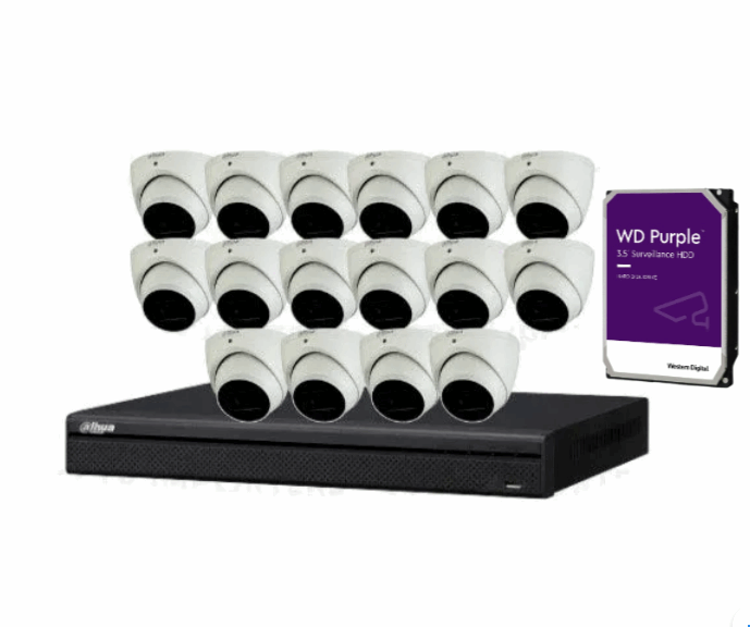 Dahua DH-IPC-HDW3866EMP-S-AUS 16 Cameras with 16CH Ai NVR System (8MP Camera) CCTV Kit