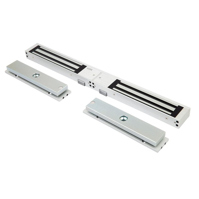 LOX EM3500D Series Double Door Electromagnetic Lock | 280kg x 2 Holding Force | Dual Voltage 12/24VDC | Monitored & Non-Monitore