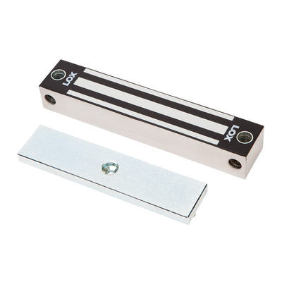 LOX EM4500 weather-resistant electromagnetic mini gate lock with IP67 rating and 200kg holding force for access control.