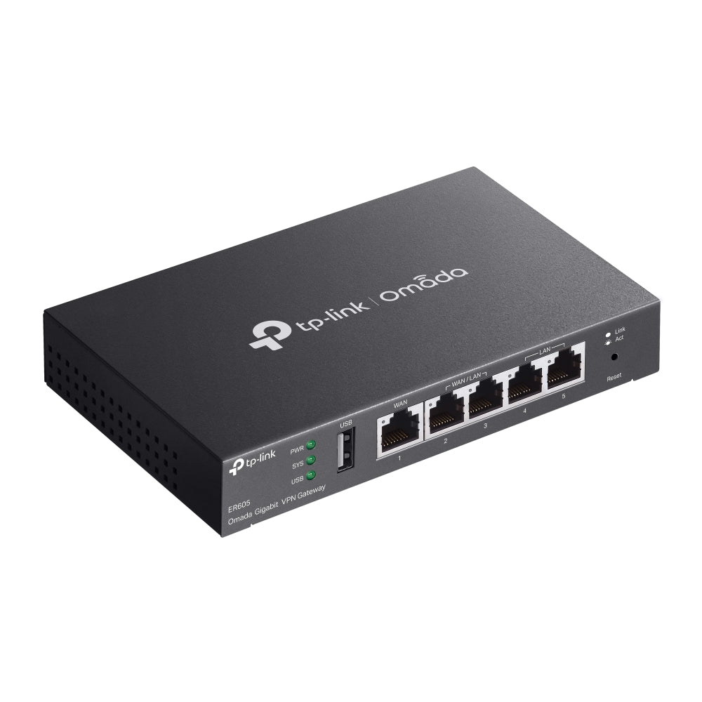 TP-Link ER605 Omada Gigabit VPN Gateway | High-Security Multi-WAN Router with Centralized Cloud Management