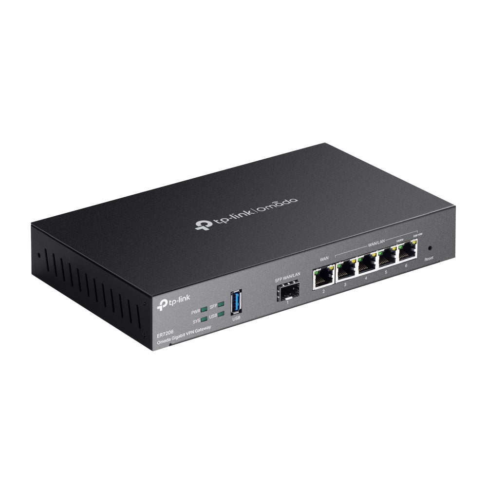 TP-Link ER7206 Omada Gigabit VPN Gateway | Multi-WAN, Centralized Management, Advanced VPN Security