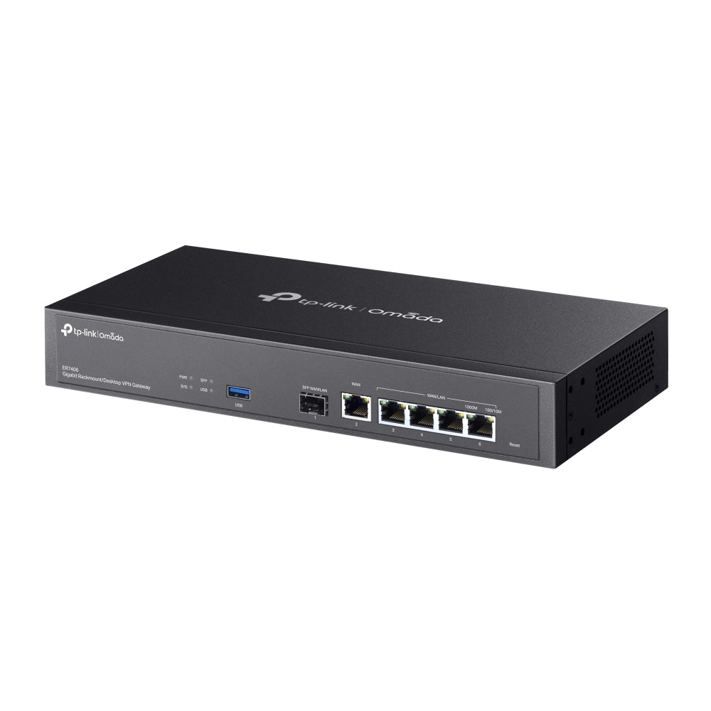 TP-Link ER7406 Omada Gigabit Rackmount/Desktop VPN Gateway | Multi-WAN Security Gateway with Advanced VPN, SD-WAN & Cloud Management | SKU: ER7406