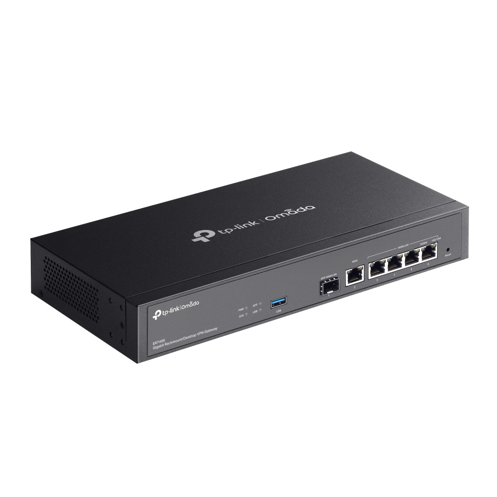 TP-Link ER7406 Omada Gigabit Rackmount/Desktop VPN Gateway | Multi-WAN Security Gateway with Advanced VPN, SD-WAN & Cloud Management | SKU: ER7406