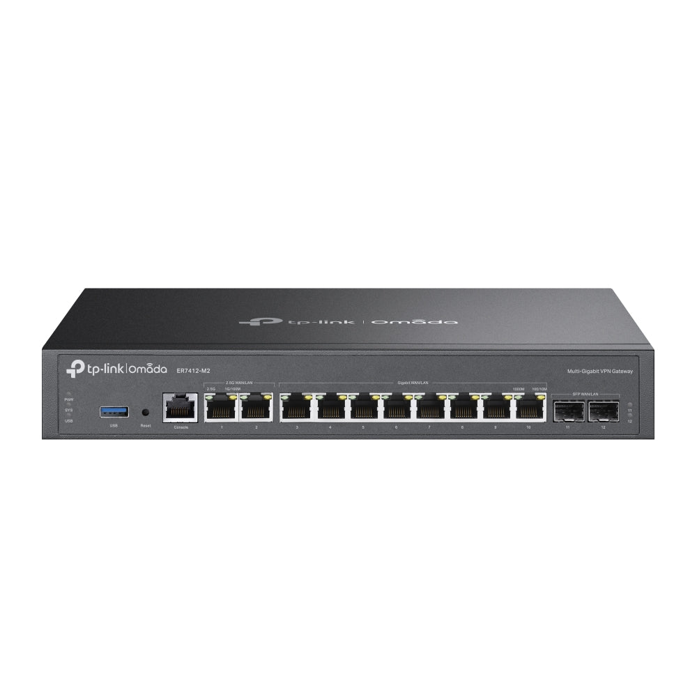 TP-Link ER7412-M2 Omada Multi-Gigabit VPN Router | Quad-Core Multi-WAN Security Gateway with Advanced VPN & Cloud Management | SKU: ER7412-M2