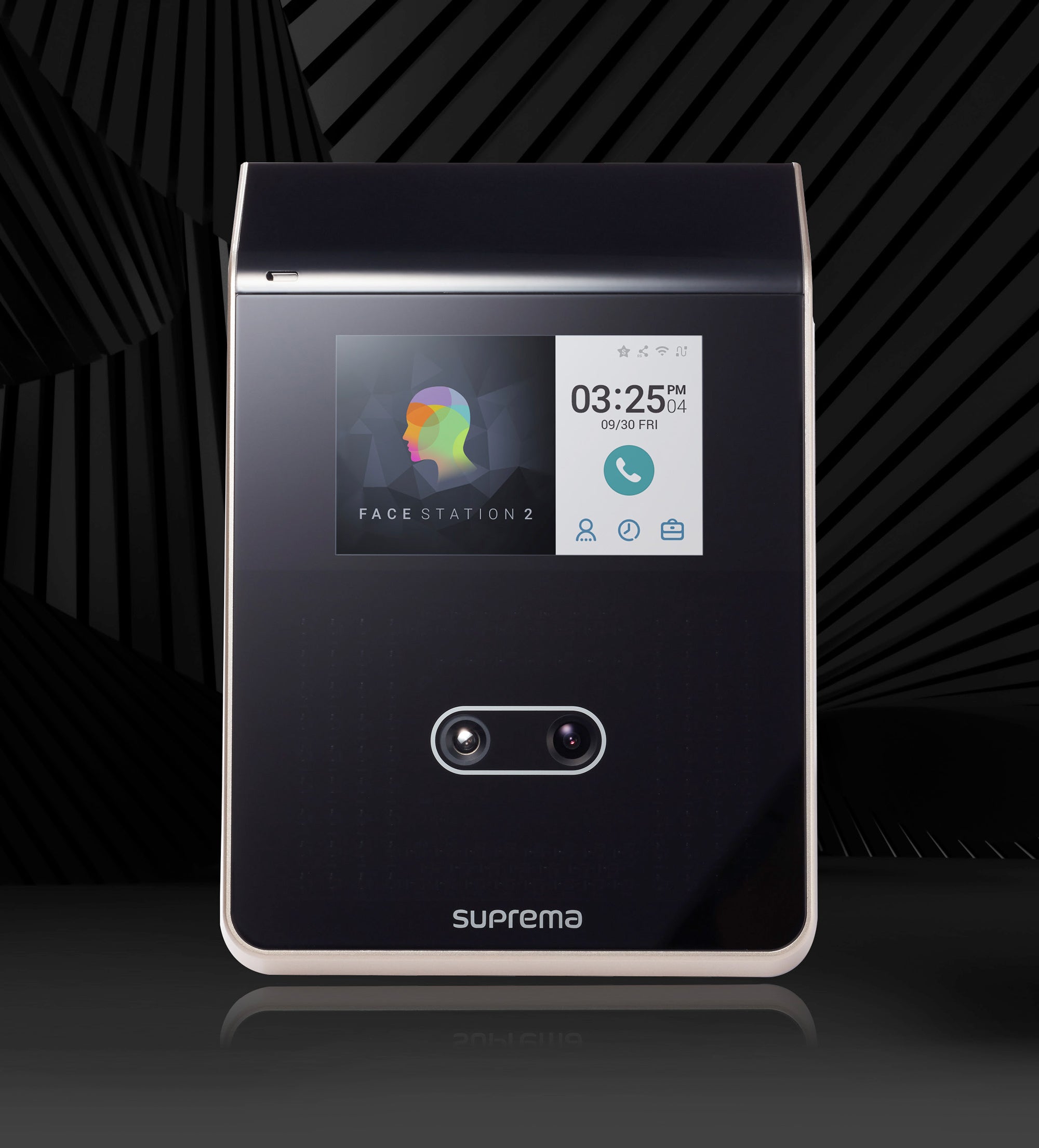 SUPREMA FS2-AWB Facial recognition, FaceStation 2 and RFID reader, Up to 30,000 users, up to 25,000 lx, TCP/IP, Wiegand, RS485, 1x Relay, Anti tamper, HID, HID iClass, Mifare, NFC & BLE, WiFi, 24V DC