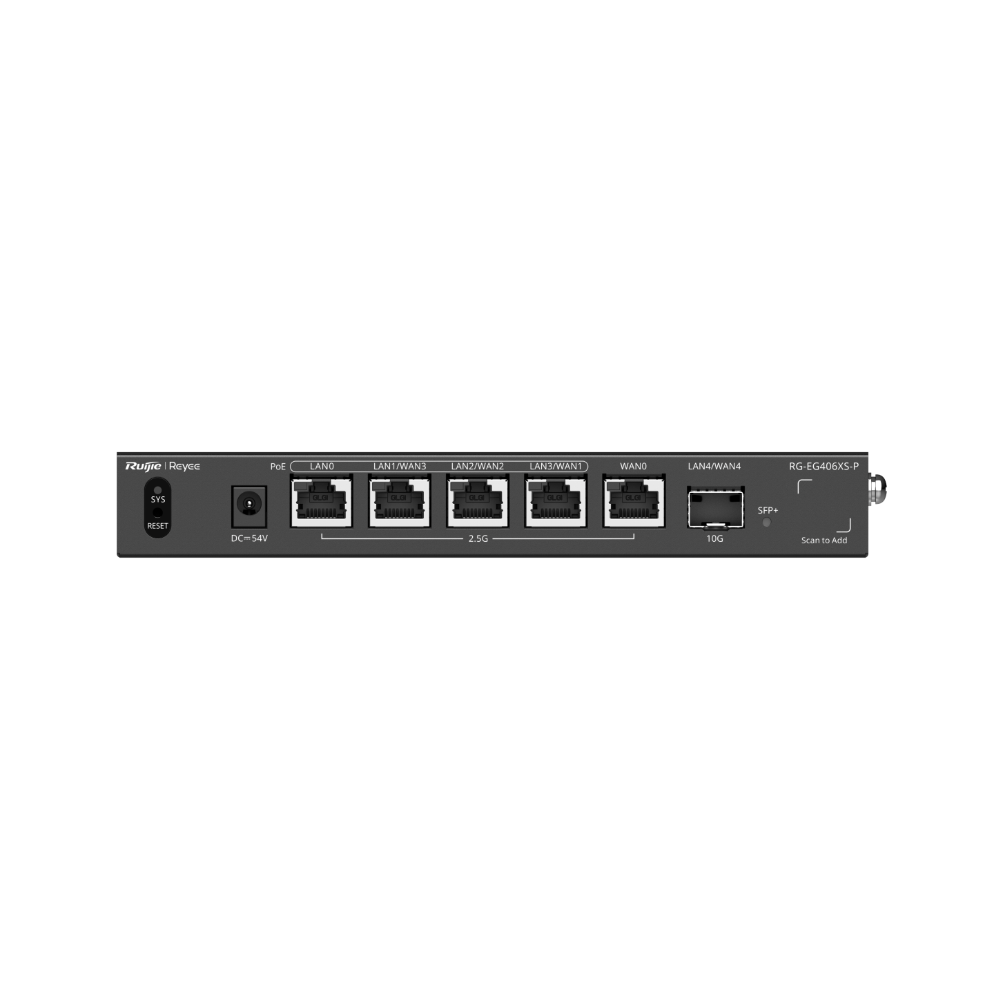 RG-EG406XS-P Reyee 5-Port 2.5G Cloud Managed PoE Router with 10G SFP+ Port | Multi-Gig VPN Gateway