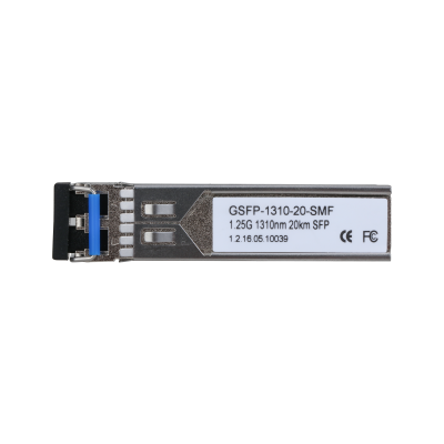 Dahua GSFP-1310T-20-SMF gigabit fibre module with LC connector, 1Gbps, single-mode, 20km range, BiDi SFP, 1310nm Tx, 1550nm Rx