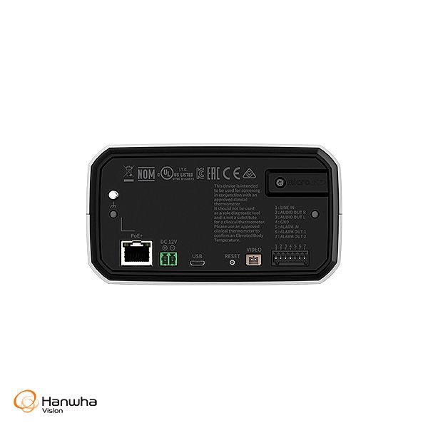 Hanwha Vision HV-TNM-C3622TDR Compact Indoor Bi-Spectrum AI IR Thermal Camera with 2MP Visible Sensor & QVGA Thermal DetectionT Series