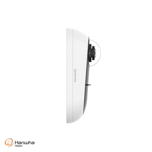 Hanwha Vision HV-TNV-C8011RW 5MP AI IR Wall Mount Dome Camera with Panoramic View and Built-in Microphone T Series