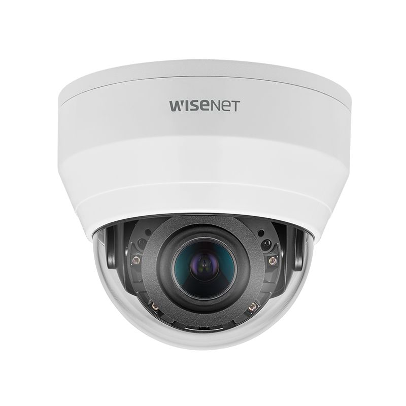 Hanwha Q 5MP Indoor Varifocal Dome Camera – H.265, 30m IR, WDR, Motorised 3.2–10mm Lens (HAN-QND-8080R)