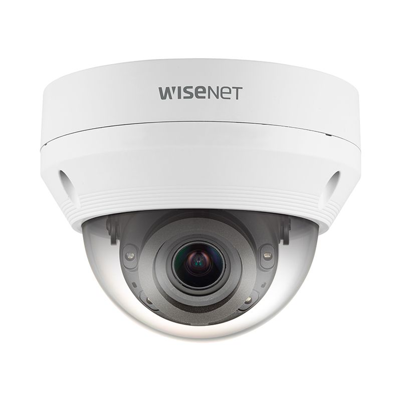 Hanwha Q 5MP Outdoor VF Dome Camera – H.265, 30m IR, IP66, IK10, 3.2–10mm Motorised Varifocal Lens (HAN-QNV-8080R)