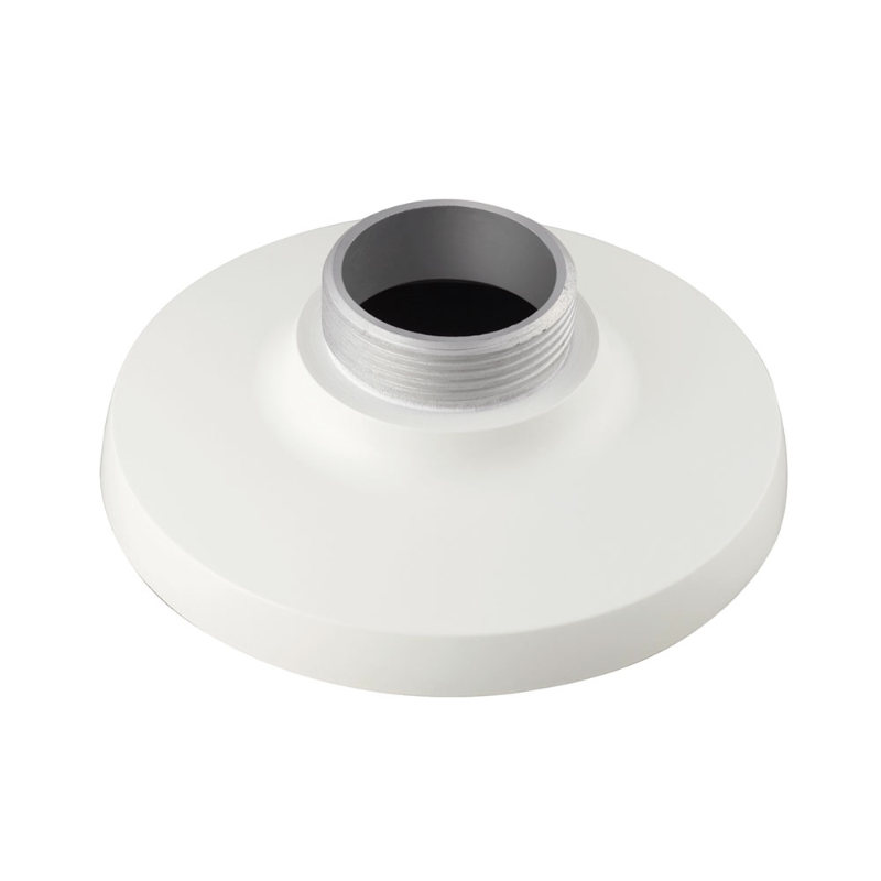 Hanwha SBP-122HMW Hanging Adapter for Dome Cameras – Durable Aluminum, White Finish, PF 1 1/2" Thread