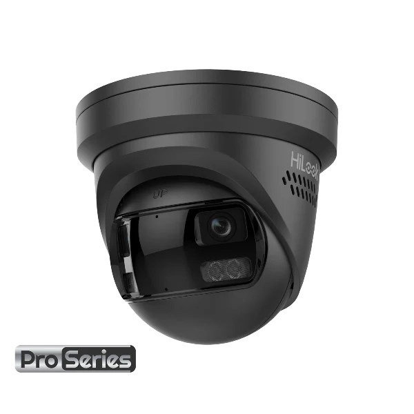 HiLook IPC-T289PH-MU/SL 8MP 4K Outdoor 180° Panoramic Turret Camera with Dual IR, Smart Hybrid Light, Mic, and IP67 CCTV
