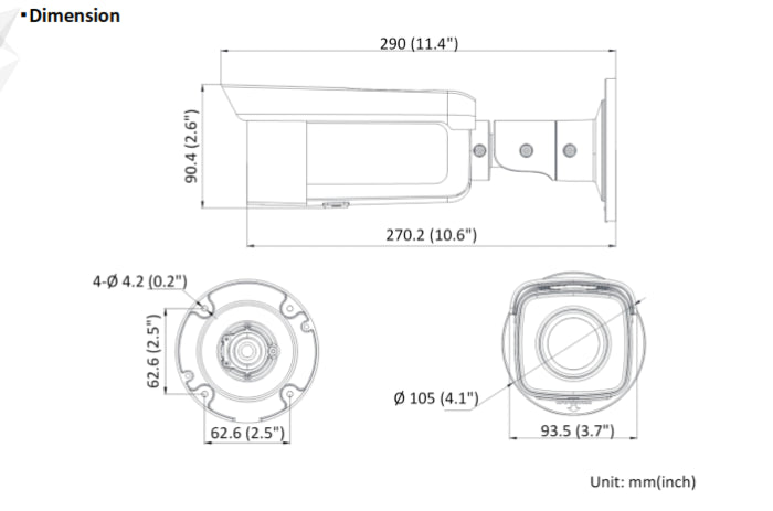 Hikvision DS-2CD2T66G2-2I Acusense 6MP EXIR Outdoor Bullet CCTV Camera Up to 60m IR