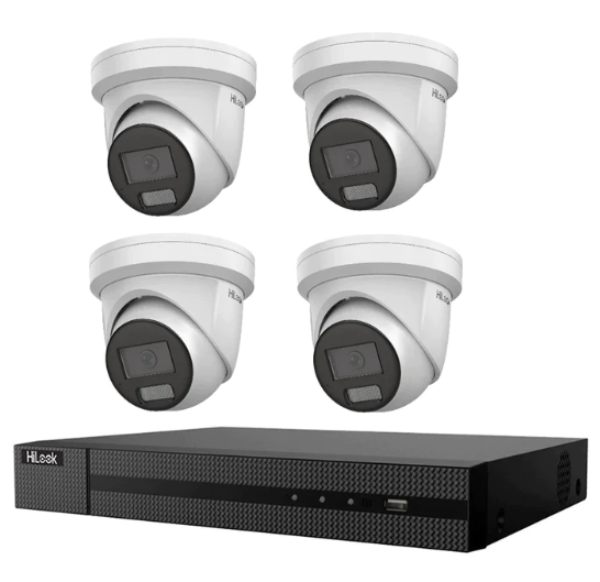 HiLook X4 6MP AI Surveillance CCTV Kit 4x HIL-IPC-T262HMU, 1x HIL-104MHC4P-2TB