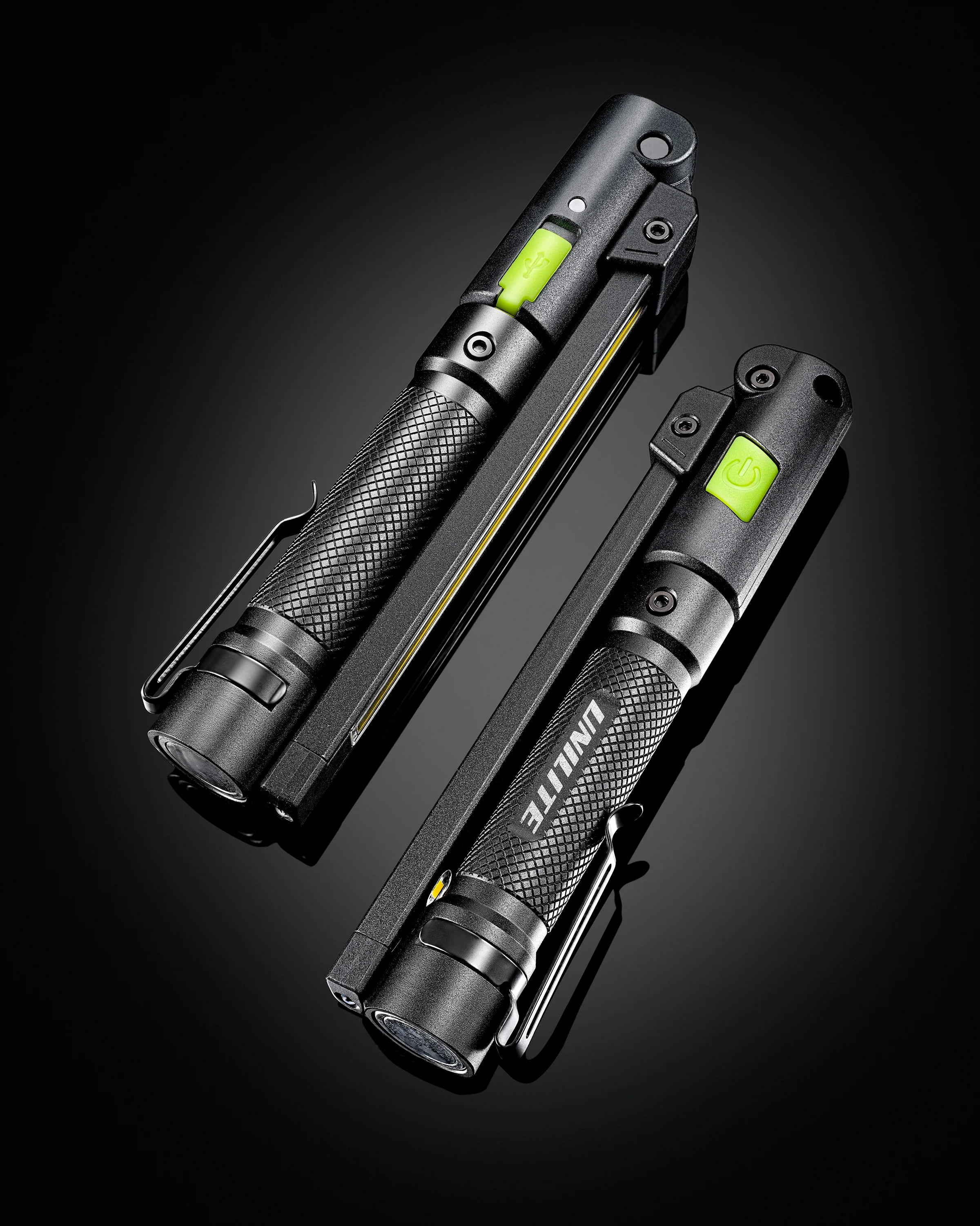 Unilite IL-425R Folding Inspection Rechargeable LED Light | 425 Lumens, Magnetic Base, Pocket Clip, Heavy-Duty, USB-C Fast Charging