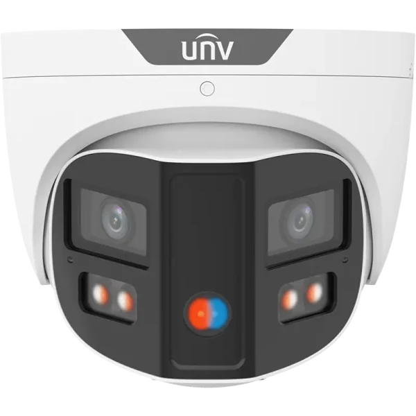 Uniview PRIME-III (IPC3K28SE-ADF28KMC-DL-I0) 8MP/4K Dual Lens 180 degree IP Camera with AI People Counting, ColorHunter, 130dB WDR, 30m IR+Warm LED