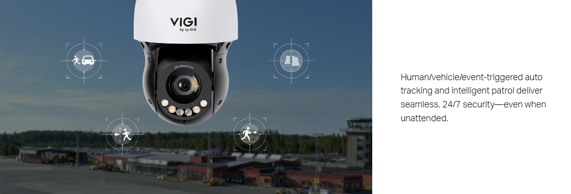 TP-Link VIGI InSight PTZ5425 4MP 25X Full-Colour PTZ Network Speed Dome Camera – 360° AI Tracking, PoE+, IP66 & IK08