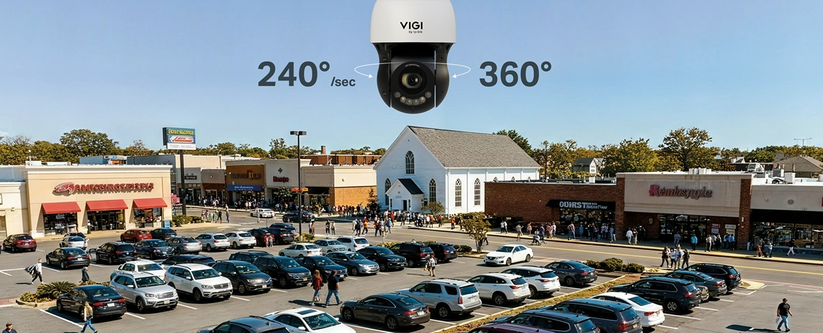 TP-Link VIGI InSight PTZ5425 4MP 25X Full-Colour PTZ Network Speed Dome Camera – 360° AI Tracking, PoE+, IP66 & IK08