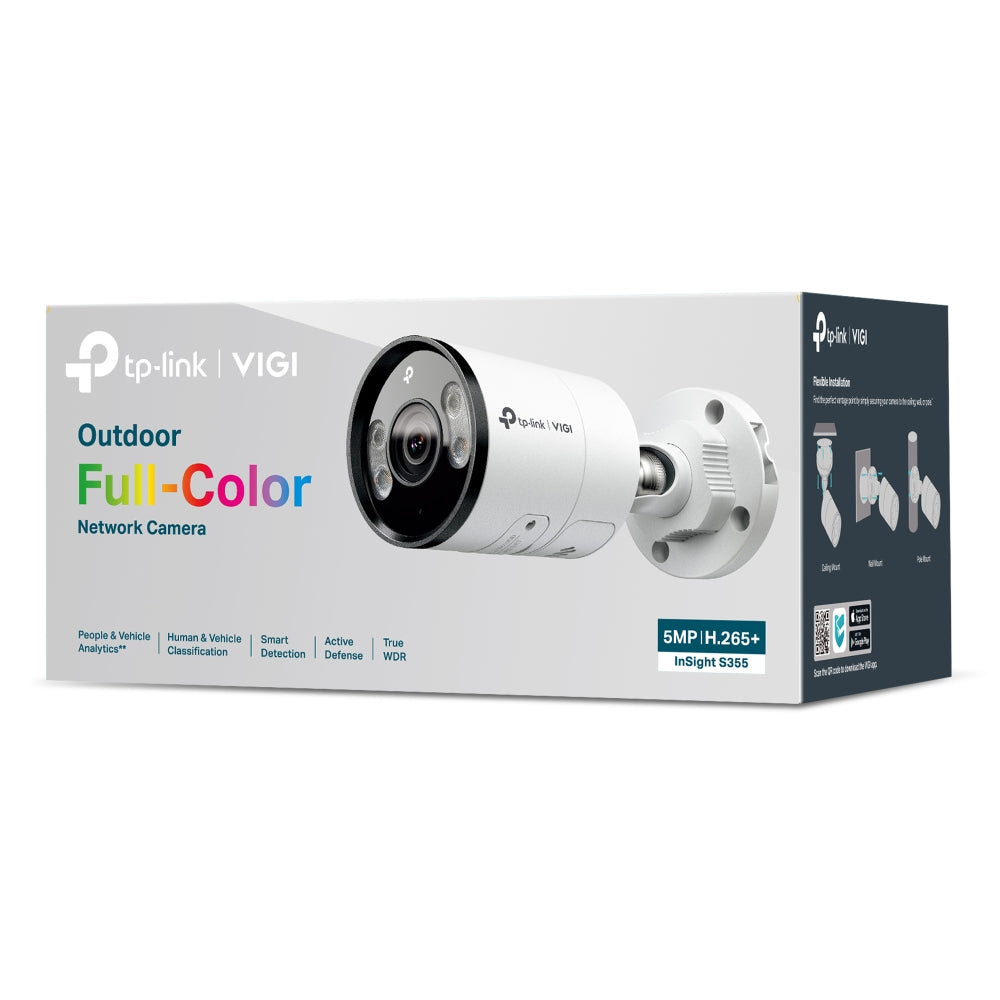 TP-Link InSight S355 VIGI 5MP Outdoor Full-Colour Bullet Network Camera – Sharper Vision, Smarter Protection