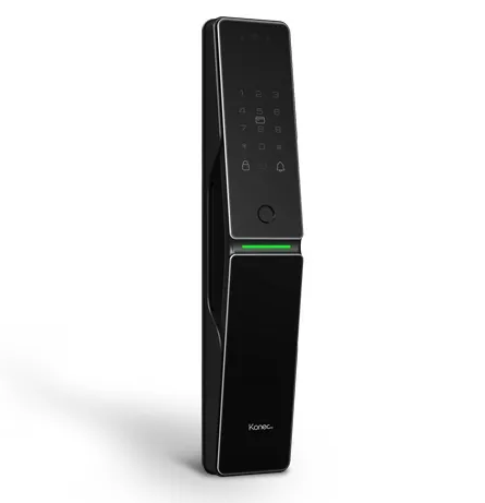 KONEC T01 Pro Zigbee Smart Lock – Black Aluminium Alloy, Fingerprint, PIN, Proximity Card & App Control – KLL-T01P-BL-Z-KC